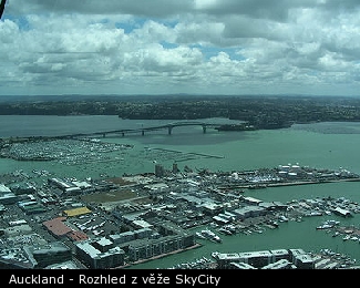 Auckland - Rozhled z věže SkyCity